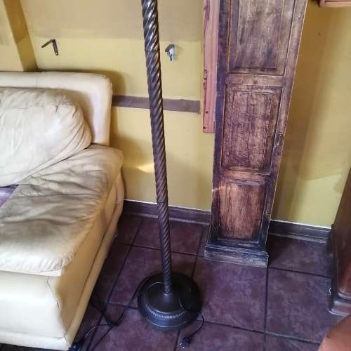 Spectacular Tiffany Style Lead and Stained Glass, Brass Floor Lamp 1900mm High Very Heavy