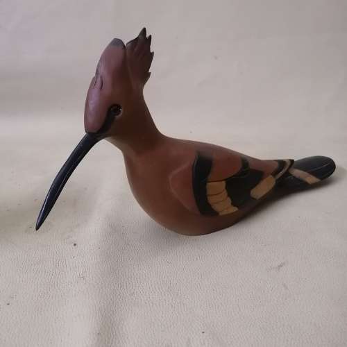 Feathers Gallery - Knysna, Hand Painted/Carved Wood Bird `Hoopoe` Limited Edition - 519/2000