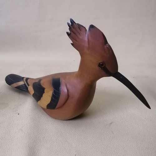 Feathers Gallery - Knysna, Hand Painted/Carved Wood Bird `Hoopoe` Limited Edition - 519/2000