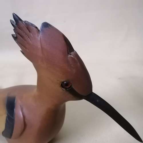 Feathers Gallery - Knysna, Hand Painted/Carved Wood Bird `Hoopoe` Limited Edition - 519/2000