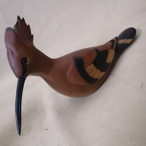 Feathers Gallery - Knysna, Hand Painted/Carved Wood Bird `Hoopoe` Limited Edition - 519/2000