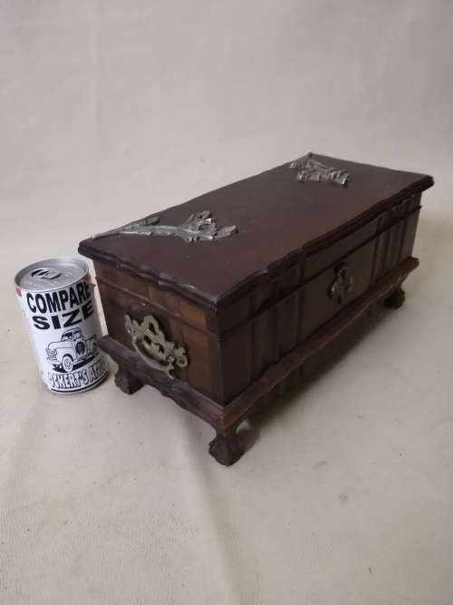 Magnificent Miniature Imbuia 19th Century Wood Ball and Claw Kist