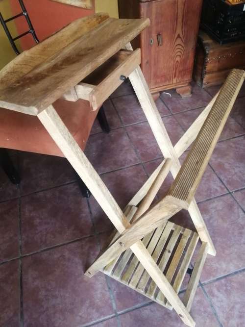 SOLID MERANTI DRESSING VALET WITH CUFFLINK DRAWER AND SHOE SHELF - INDIA