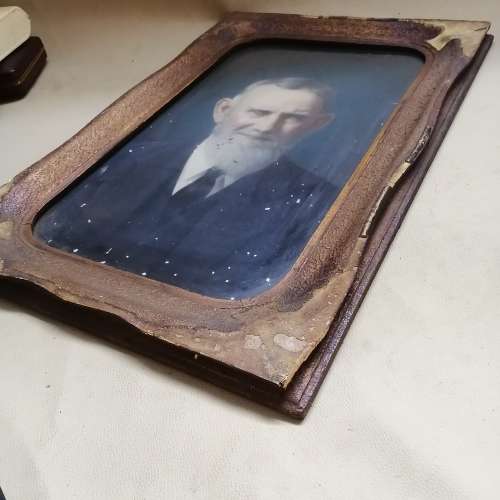 VERY OLD ANTIQUE FRAMED PHOTO - 350 X 530MM