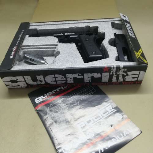 GUERRILLA BLOWBACK FULL METAL POLICE 1.4 JOULE (390 FPS) CO2 BB PISTOL