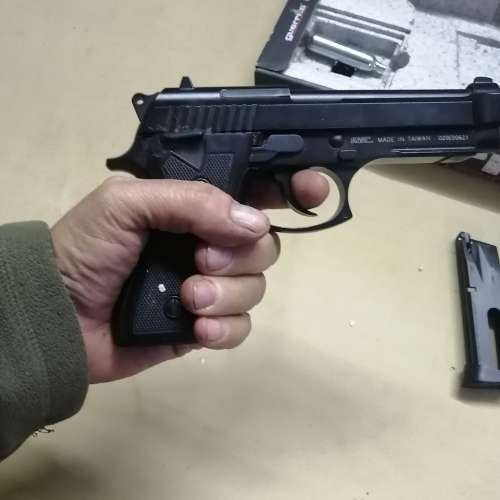 GUERRILLA BLOWBACK FULL METAL POLICE 1.4 JOULE (390 FPS) CO2 BB PISTOL
