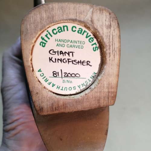 LIMITED GIANT KINGFISHER COLLECTORS AFRICAN CARVERS KNYSNA NO 81 OF 2000
