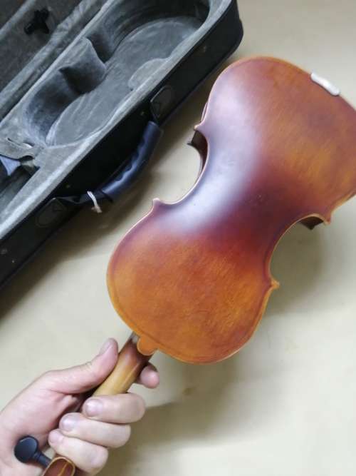 Sanchez 1/2 Size Handmade Violin With Bow & Case - Very Good Condition