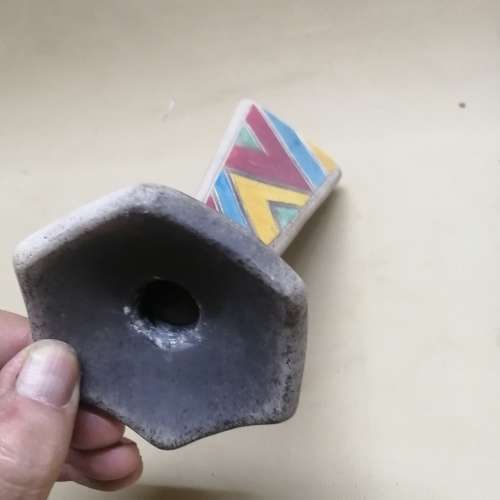 MAGNIFICENT!! ORIGINAL VINTAGE RAKU FLOWER VASE SCULPTURE