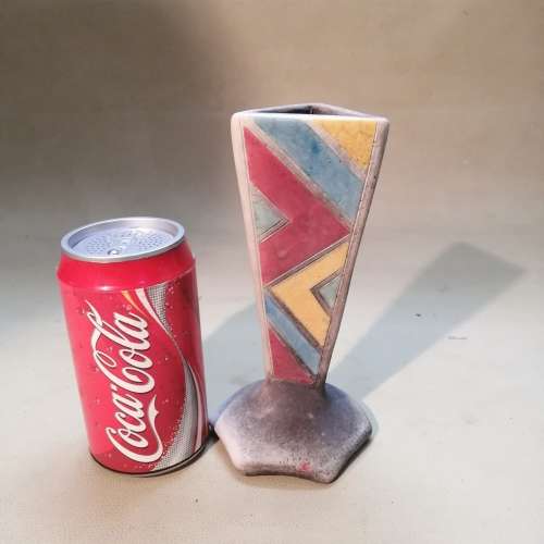 MAGNIFICENT!! ORIGINAL VINTAGE RAKU FLOWER VASE SCULPTURE