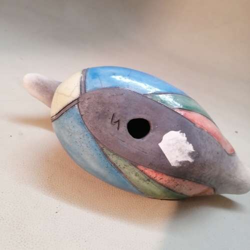 MAGNIFICENT!! ORIGINAL VINTAGE RAKU DUCK SCULPTURE