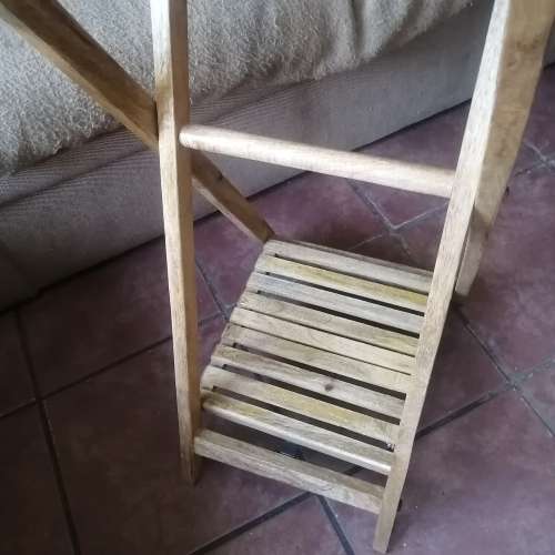 STUNNING SOLID OAK WOOD VINTAGE GENTLEMAN`S VALET STAND WITH A DRAWER