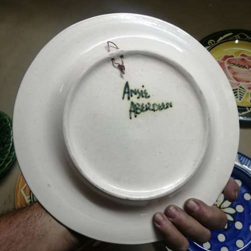 Five Handpainted Decorative Ceramic wall Plates By Ansie Aberdeen
