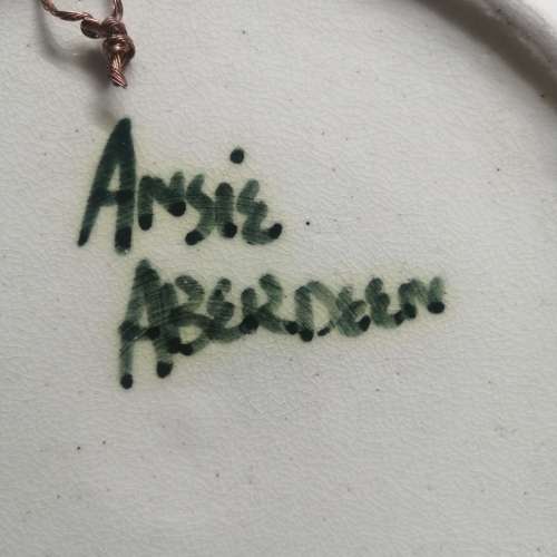 Five Handpainted Decorative Ceramic wall Plates By Ansie Aberdeen