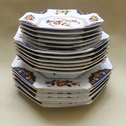 Exquisite!!! VINTAGE Mikasa Fine China `FAR EAST L6104 Octagonal 18 Piece Dinner Set