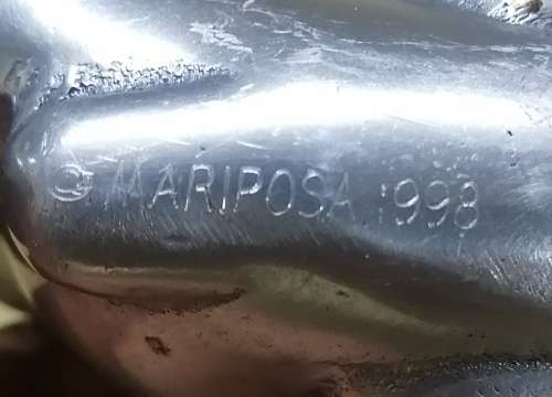 ORIGINAL VINTAGE MEXICAN MARIPOSA 1998 PEWTER ICE CREAM SPOON