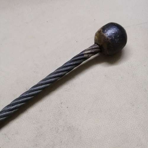 CABLE WITH LARGE BALL BEARING END FOR SELF DEFENSE