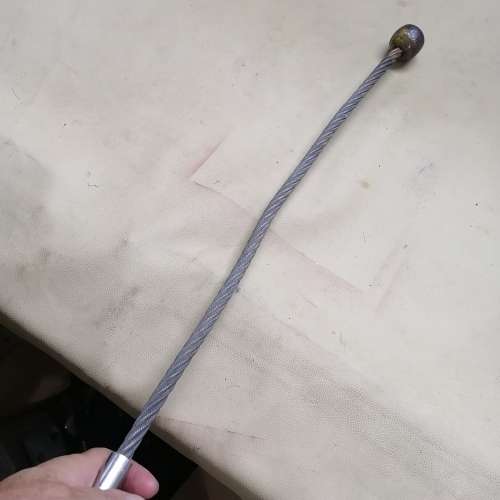 CABLE WITH LARGE BALL BEARING END FOR SELF DEFENSE