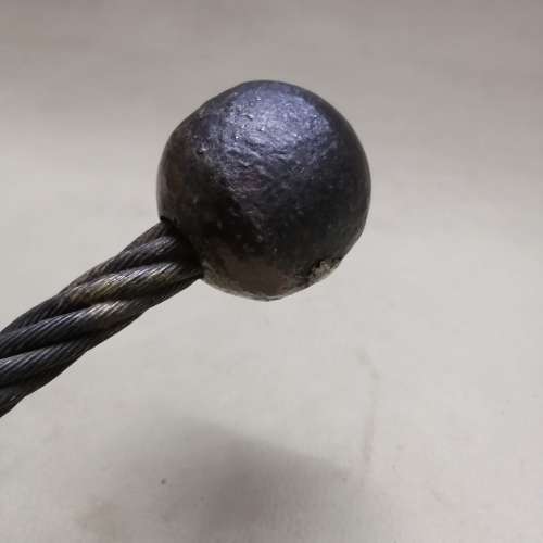 CABLE WITH LARGE BALL BEARING END FOR SELF DEFENSE