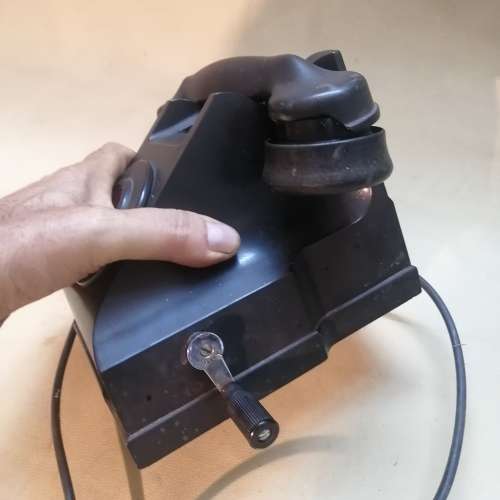 Vintage Original 1940`s Hand Crank Telephone