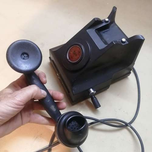 Vintage Original 1940`s Hand Crank Telephone