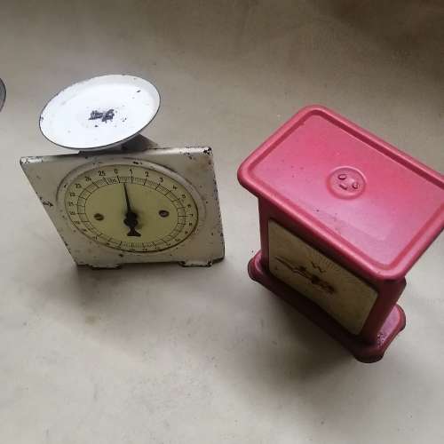 Beautiful Set of Vintage Enamel Scales