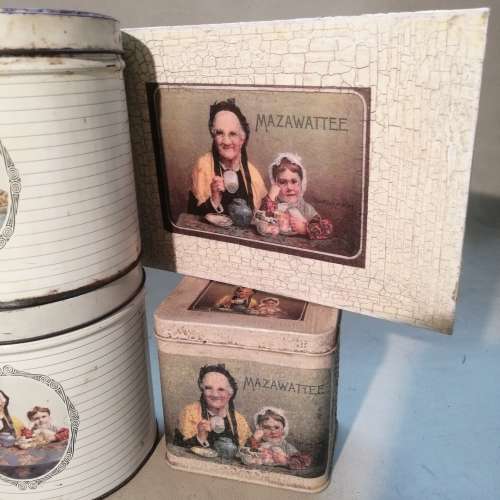 VERY LARGE MAZAWATTEE TEA TIN COLLECTION