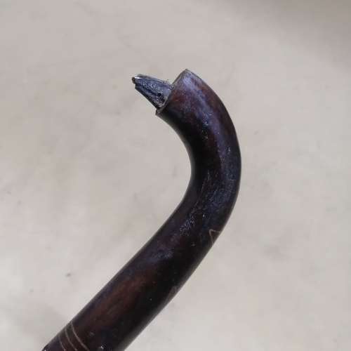 VINTAGE SWORD WALKING CANE WITH BRASS INLAYS