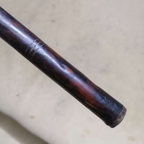 VINTAGE SWORD WALKING CANE WITH BRASS INLAYS