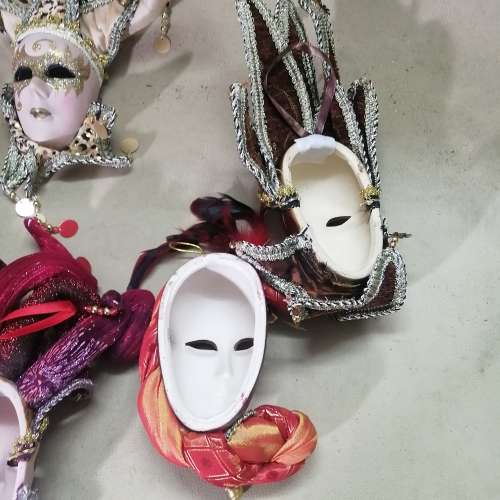 A big Collection of Handmade Venetian Masks