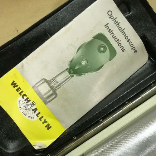 WELCH ALLYN OPHTHALMOSCOPE SET WORKING