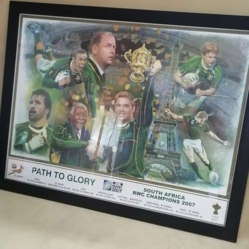 Stunning Framed Springbok 2007 RWC Champions Poster