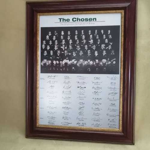 Stunning Framed 50 Greatest Springbok players of all time