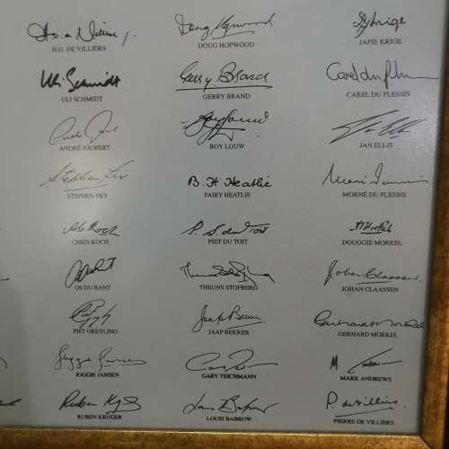 Stunning Framed 50 Greatest Springbok players of all time