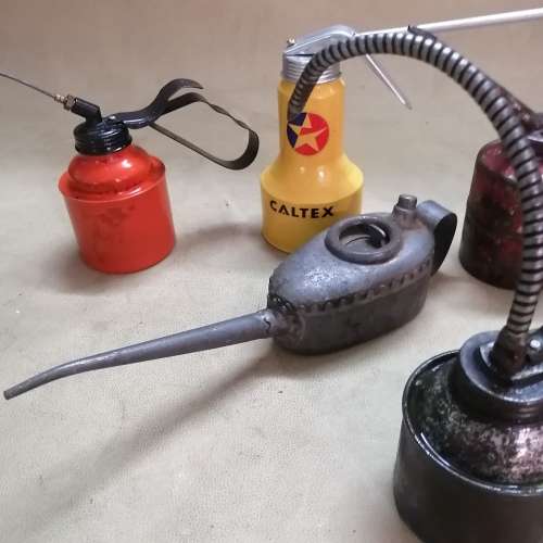 A Stunning Collection of Vintage Oil cans