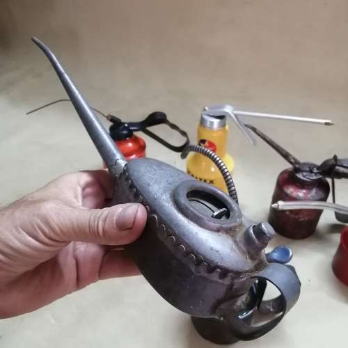 A Stunning Collection of Vintage Oil cans