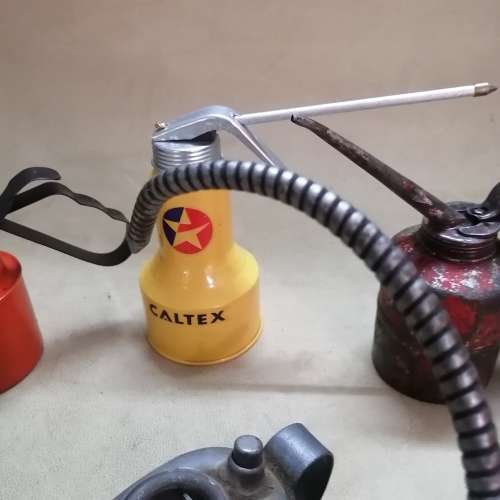 A Stunning Collection of Vintage Oil cans