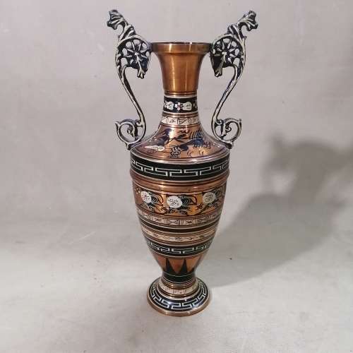 Vintage Copper Vase Handmade in Greece - 380mm