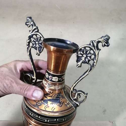Vintage Copper Vase Handmade in Greece - 380mm