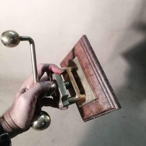 RARE AND UNUSIAL STEAMPUNK `SCHAEFER PRESS` NUTCRACKER - SOLID BRASS - from SUEZYT