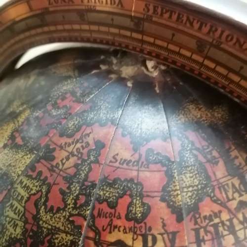 Stunning Wood AND Metal Table Top Zodiac Globe