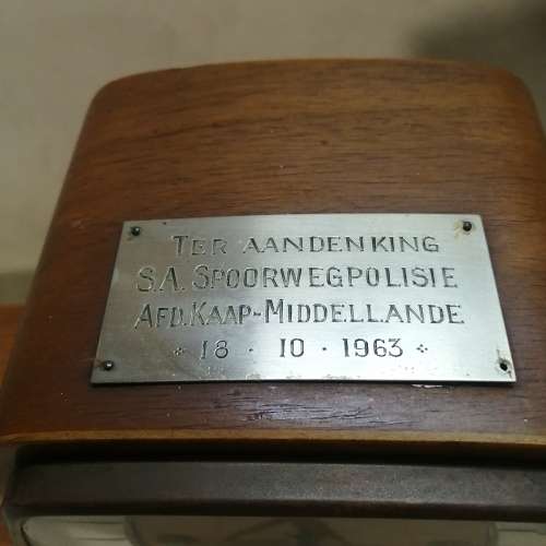 VINTAGE RAILWAY POLICE SOLID WALNUT MANTEL CLOCK WITH A GERMAN MOVEMENT - 100% TESTED WORKING