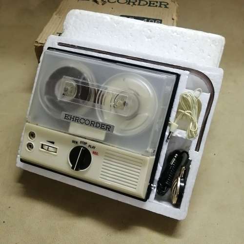 RARE VINTAGE 1960`S EHRCORDER TRANSISTOR REEL TO REEL TAPE RECORDER