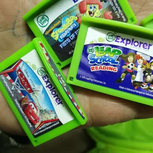 COMPLETE VINTAGE LEAPFROG LEAPSTER BUNDLE WITH 4 GAMES AND CAMERA - WORKING