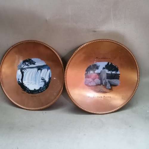 Original Richard Mead Rhodesia Copper Wall Art with Oil Paintings