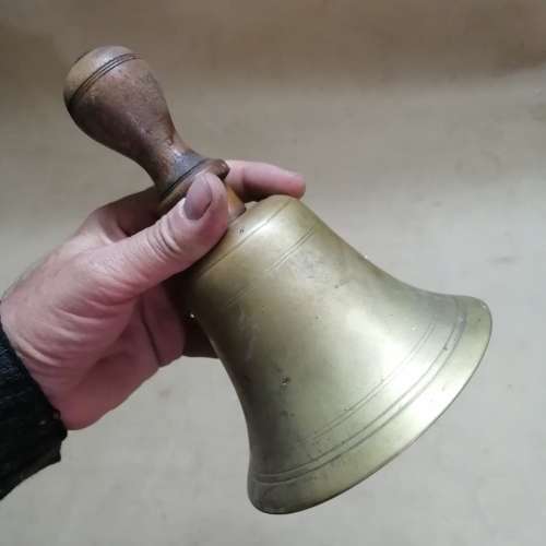 Magnificent Vintage Brass School Bell 200mm x 140mm