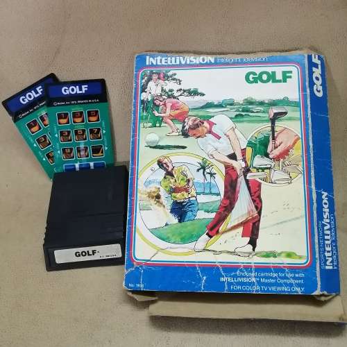 VINTAGE INTELLIVISION GOLF GAME CARTRIDGE IN BOX - 1 OF 7 GAMES ON OFFER