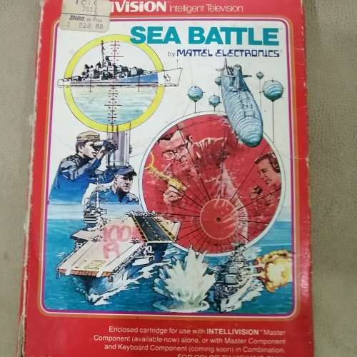 VINTAGE INTELLIVISION SEA BATTLE GAME CARTRIDGE IN BOX - 6 OF 7 GAMES ON OFFER