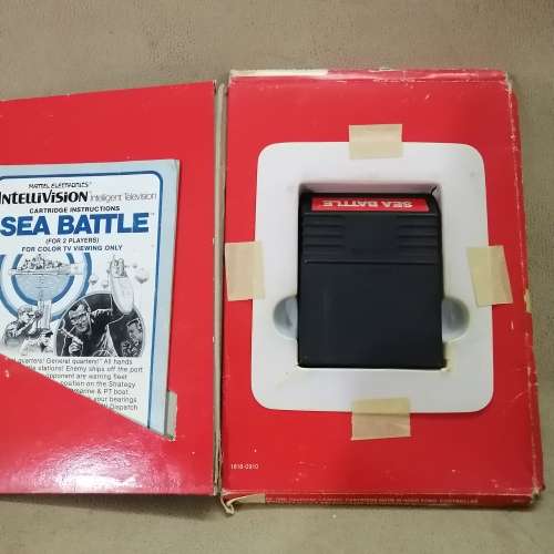 VINTAGE INTELLIVISION SEA BATTLE GAME CARTRIDGE IN BOX - 6 OF 7 GAMES ON OFFER