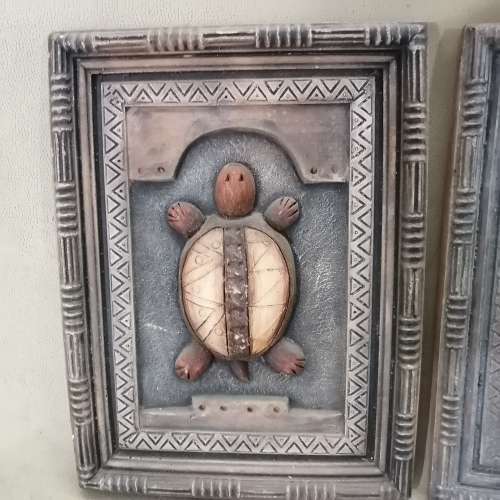 A SET OF STUNNING EARTHENWARE WALL TILE ART